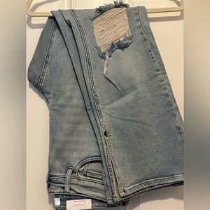 Judy Blue Distressed Straight Leg Jeans 14W high waist NTW cut ankle! Super cute